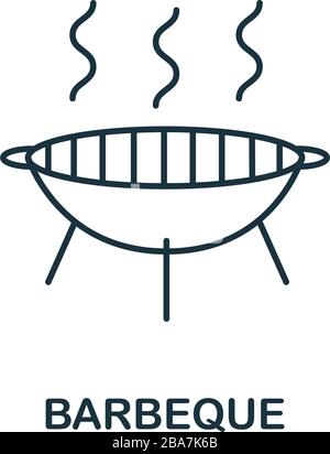 Barbeque icon from hobbies collection. Simple line element Barbeque symbol for templates, web design and infographics Stock Vector
