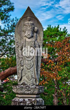Statue in the Higashiyama temple area, Takayama, Japan Stock Photo
