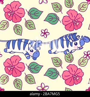 vector cute seamless pattern art for kids Stock Vector