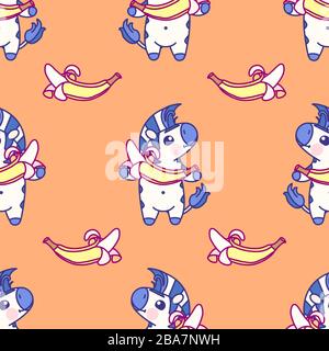 vector cute seamless pattern art for kids Stock Vector