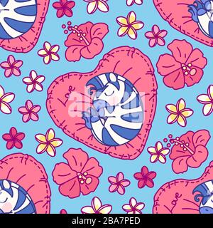 vector cute seamless pattern art for kids Stock Vector