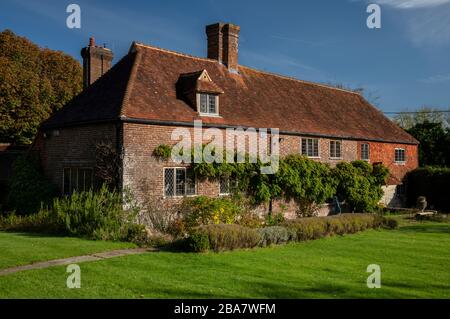 Beautiful old brick-built farmhouse in the East Sussex Weald. Stock Photo
