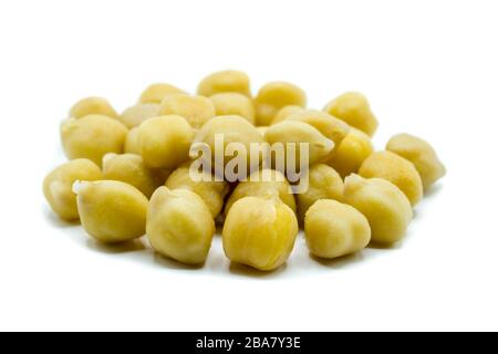 boiled chickpeas isolated on white background Stock Photo