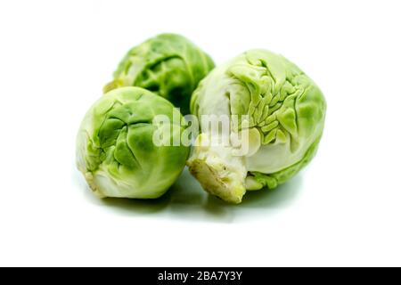 Brussels sprouts isolated on white background Stock Photo
