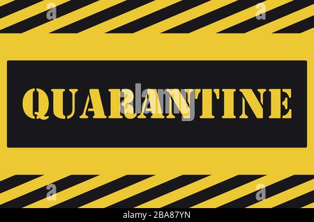 Quarantine alert sign, vector illustration symbol, industry design Stock Vector