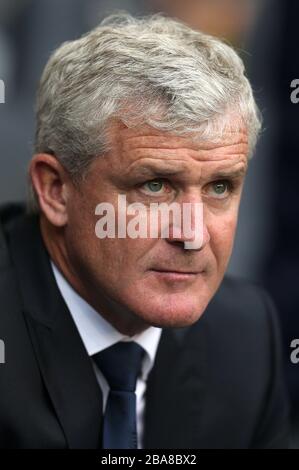 Queens Park Rangers manager Mark Hughes prior to kick-off Stock Photo