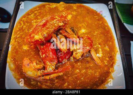 Chili crab, famous food of singapore Stock Photo