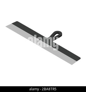 Putty knife vector isolated on white background isometric view Stock Vector