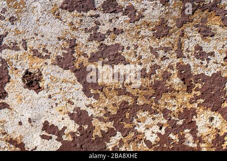 Brown concrete with flaking off color Stock Photo