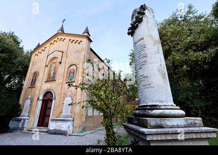 The San Martino della Battaglia ossuary. Desenzano del Garda, Brescia province, Lombardy, Italy, Europe. Stock Photo