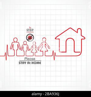 Corona Virus 2019-20. Wuhan virus disease, virus infections prevention methods,Logo, symbol & how to prevent. like stay at home,avoid crowd,wash your Stock Vector
