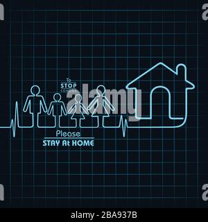 Corona Virus 2019-20. Wuhan virus disease, virus infections prevention methods,Logo, symbol & how to prevent. like stay at home,avoid crowd,wash your Stock Vector