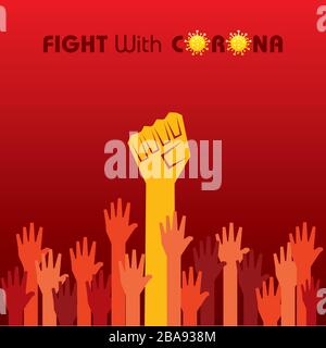 Corona Virus 2019-20. Wuhan virus disease, virus infections prevention methods,Logo, symbol & how to prevent. like stay at home,avoid crowd,wash your Stock Vector