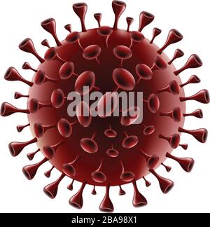 Covid-19 Coronavirus White Background Isolate Stock Vector