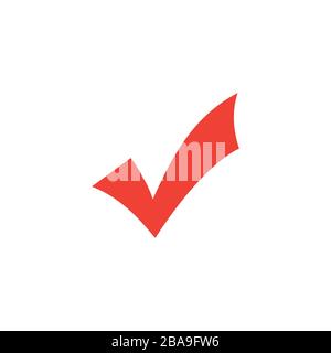 Right Red Icon On White Background. Red Flat Style Vector Illustration. Stock Vector