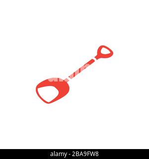 Schop Red Icon On White Background. Red Flat Style Vector Illustration. Stock Vector