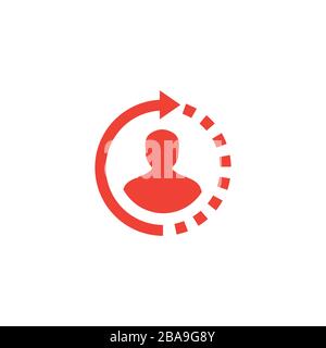 Support Red Icon On White Background. Red Flat Style Vector Illustration. Stock Vector