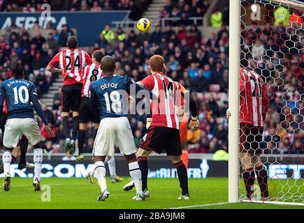 Sunderland's Carlos Cuellar scores an own goal Stock Photo