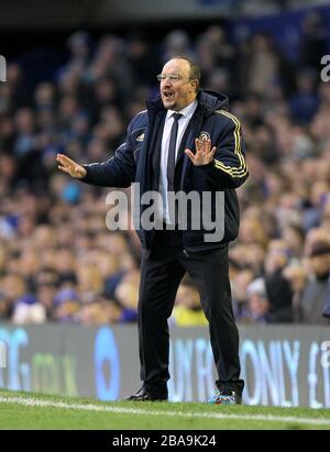 Chelsea interim manager Rafael Benitez on the touchline Stock Photo