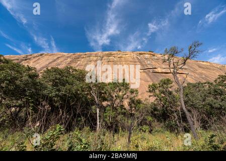 Unique landscapes in Zimbabwe's Matobo National Park. Stock Photo