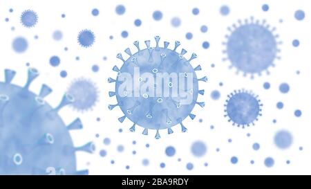 Coronavirus outbreak infecting respiratory system. Influenza type Covid19 virus background as dangerous flu. Pandemic medical health risk concept with Stock Photo