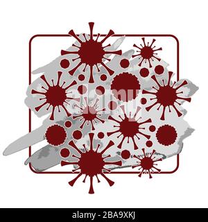 Background viruses. Illustration of coronavirus. Stock Vector