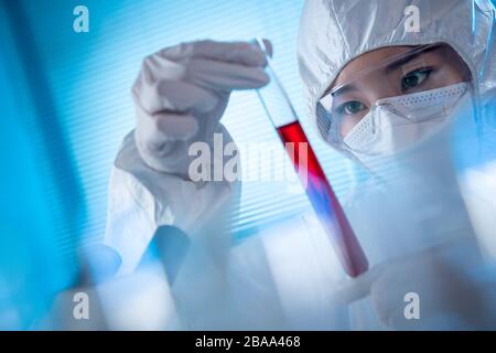 Medical workers do testing laboratory Stock Photo