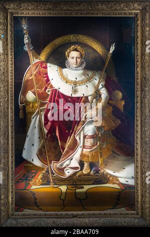 Napoleon I on His Imperial Throne Stock Photo