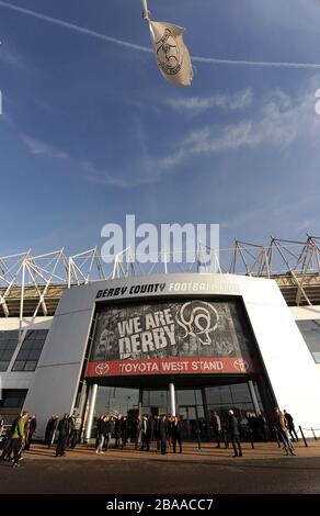 General view of Pride Park, home of Derby County Stock Photo