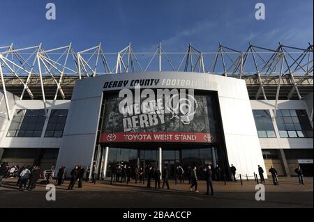 General view of Pride Park, home of Derby County Stock Photo