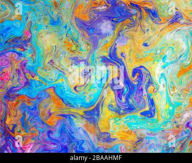 Colorful mixed paint Stock Photo