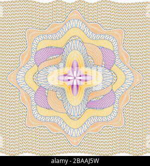 Elegant guilloche designs for gift certificate, voucher,money,diploma - CMYK Color - easy editable - vector Stock Vector