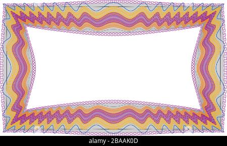 Elegant guilloche designs for gift certificate, voucher,money,diploma - CMYK Color - easy editable - vector Stock Vector