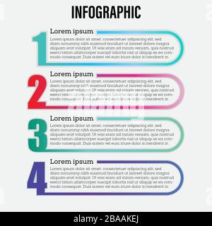 Illustration of modern line business infographics with title,elements, creative,shapes - vector Stock Vector