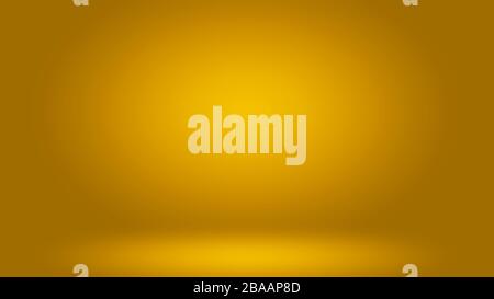 Empty yellow Studio well use as background, layout and presentation. Stock Photo