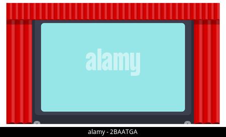 Cinema seats illustration. Flat vector objects isolated on a white background. Stock Vector