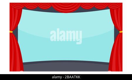 Cinema seats illustration. Flat vector objects isolated on a white background. Stock Vector