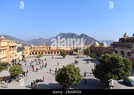 The Amber Fort in Jaipur, Rajasthan, India Stock Photo