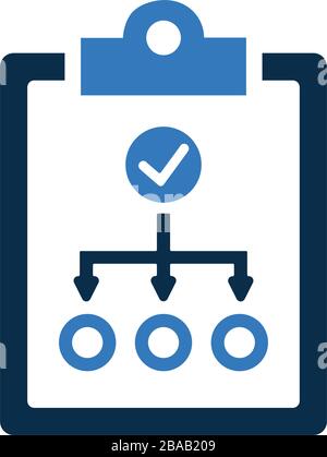 Management strategy icon, Planning, workflow structure - Well organized and fully editable Vector icon for vector stock and many other purposes. Stock Vector