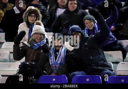 Coventry City fans in the stands Stock Photo