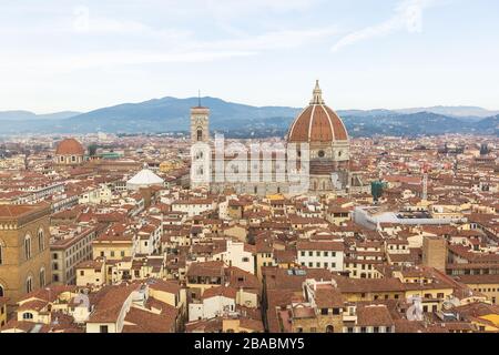 Duomo di Firenze, The Florence Cathedral, Cathedral of Saint Mary of the Flower, Italian Renaissance Architecture Stock Photo