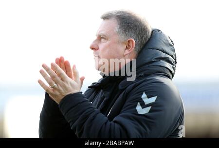 Coventry City manager Mark Robbins ahead of the match Stock Photo