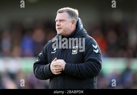 Coventry City manager Mark Robbins ahead of the match Stock Photo