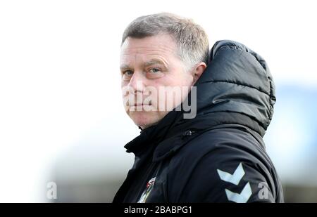 Coventry City manager Mark Robbins ahead of the match Stock Photo