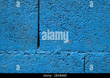 Closeup of a brick wall forming a blue color texture, valid for backgrounds Stock Photo