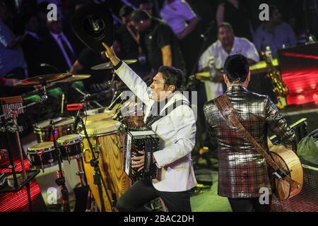 Lis Tigres del Norte , durante su concierto en el palenque de la Expogan Sonora. 12 Mayo 2017 ( Photo/Luis Gutierrez/NortePhoto.com) Stock Photo