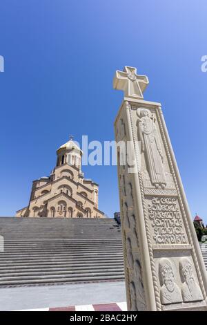 Holy Trinity Cathedral of Tblisi is the main Georgian Orthodox cathedral Stock Photo