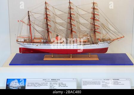 Nippon Maru Sailing Ship, Port Museum, Yokohama, Honshu Island, Japan, Asia Stock Photo