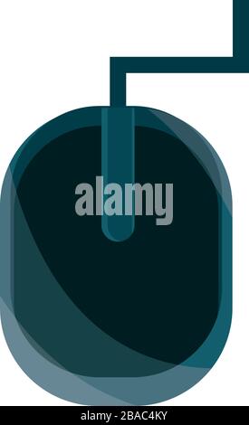 mouse technology virtual online education vector illustration isolated icon shadow Stock Vector