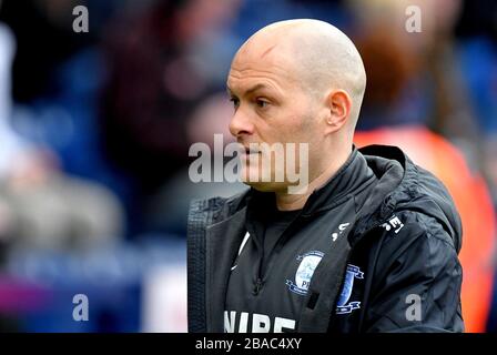 Preston North End manager Alex Neil prior to the beginning of the match Stock Photo